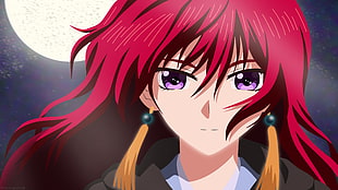 female anime character with red hair