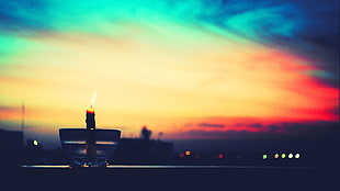 candle photo taken on golden hour HD wallpaper