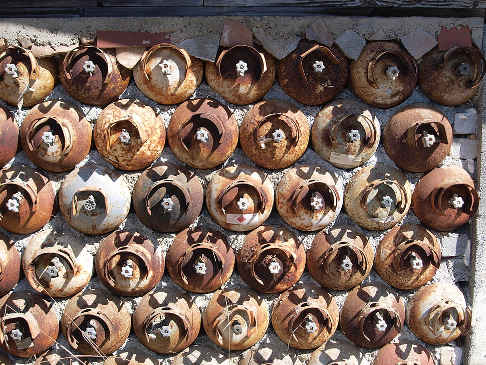 pile of propane tanks HD wallpaper