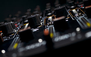 close up photo of black electronic home appliance