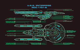 U.S.S enterprise blueprint HD wallpaper