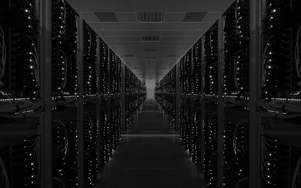 data center, server, geometry, technology HD wallpaper
