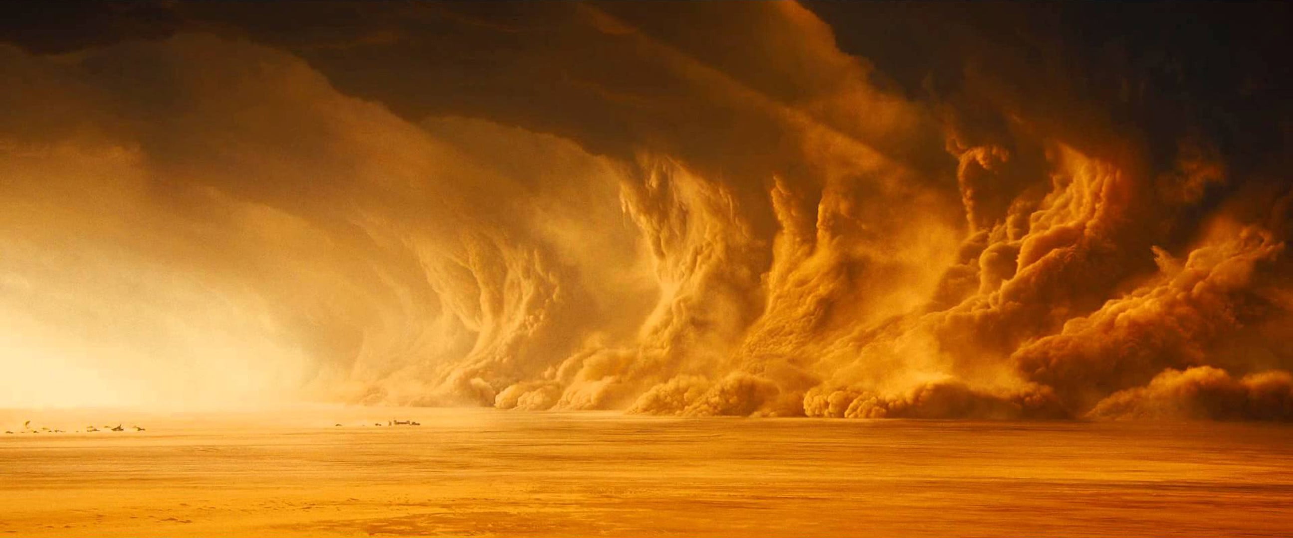 Brown And White Abstract Painting Sandstorms Mad Max Fury