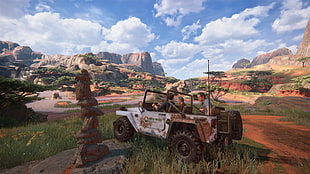 white and black ride on mower, Uncharted 4: A Thief's End, uncharted , PlayStation 4