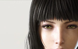women's green contact lens, Final Fantasy XV, video games, Final Fantasy
