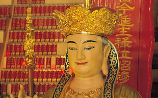 close up photo of Buddha statue HD wallpaper