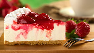 strawberry cheese cake HD wallpaper