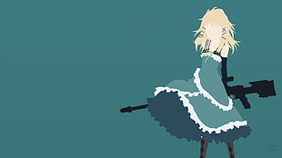 anime character illustration, Black Bullet, Tina Sprout, minimalism