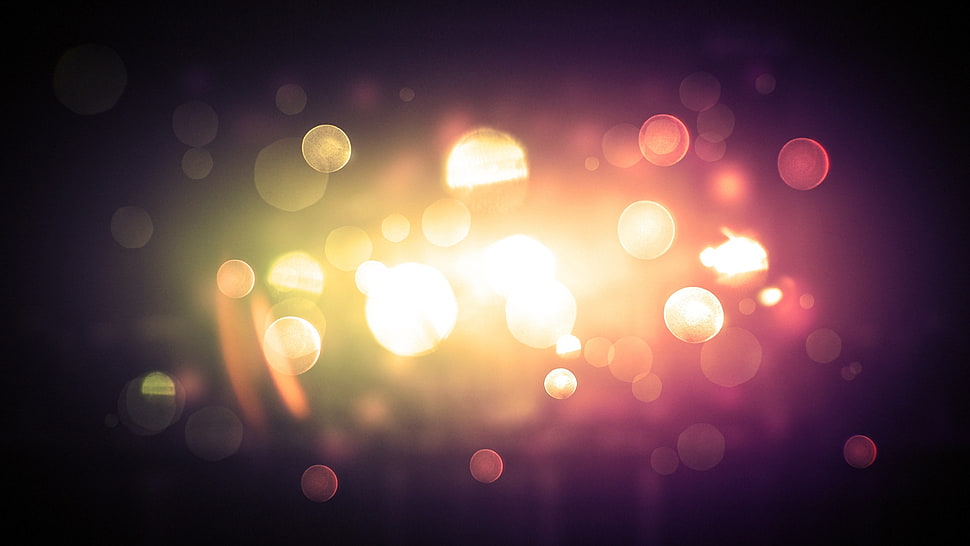 shallow focus of yellow light HD wallpaper
