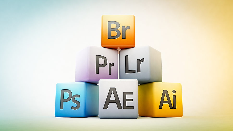 Br Pr Lr PS AE Ai box printed HD wallpaper
