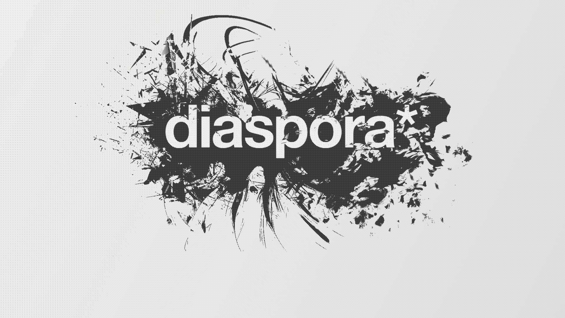 diaspora text on black background, diaspora*, social networks