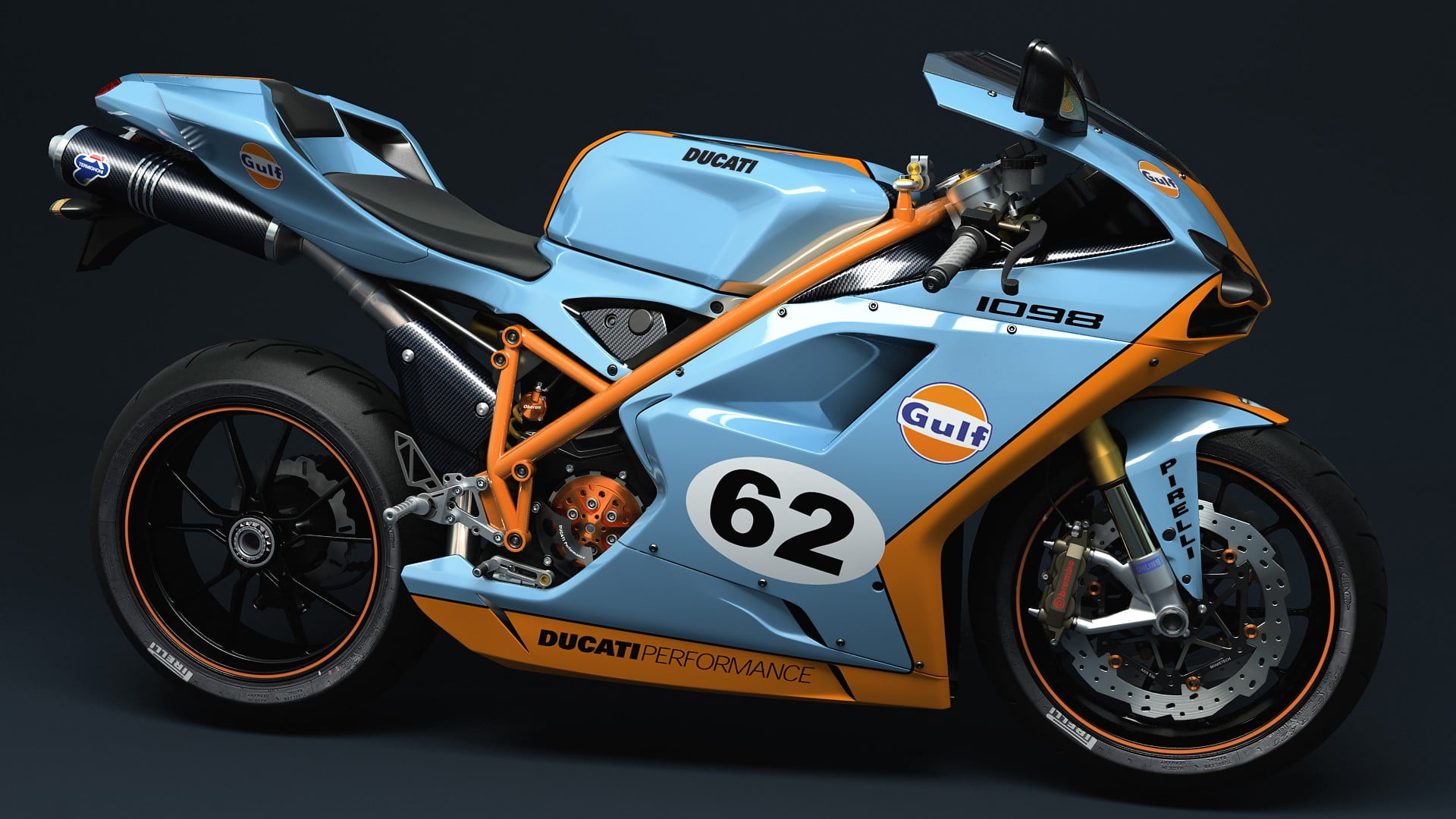 Blue and orange sport motorcycle, Ducati, motorcycle HD wallpaper ...