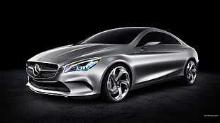 silver Mercedes-Benz coupe, Mercedes Style Coupe, concept cars HD wallpaper