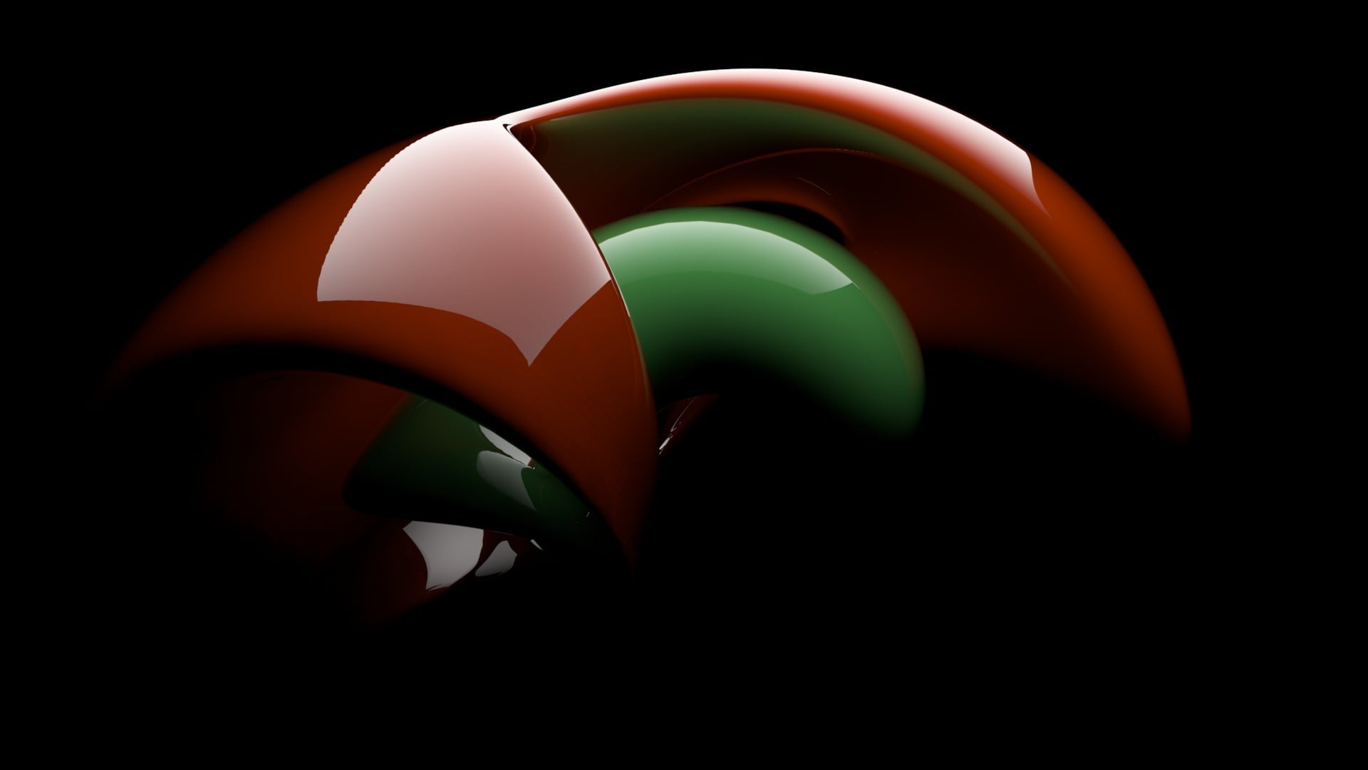 1920x1080 Resolution Red And Green Abstract Digital Wallpaper 3d