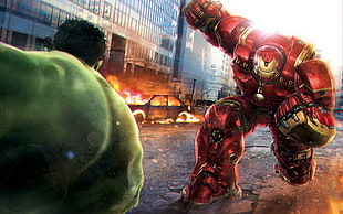 Iron-Man and Incredible Hulk poster HD wallpaper