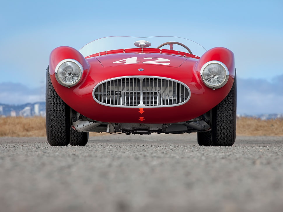 red car, car HD wallpaper