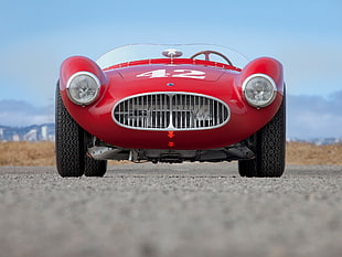 red car, car HD wallpaper