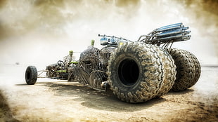 black and gray dragster, Mad Max, car, Mad Max: Fury Road HD wallpaper