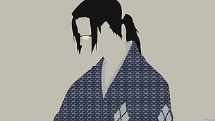 men's blue kimono clip art, anime, Samurai Champloo, Jin (Samurai Champloo)