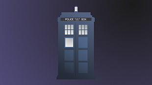 blue police box illustration, Doctor Who, TARDIS