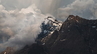 brown mountain, landscape, nature HD wallpaper