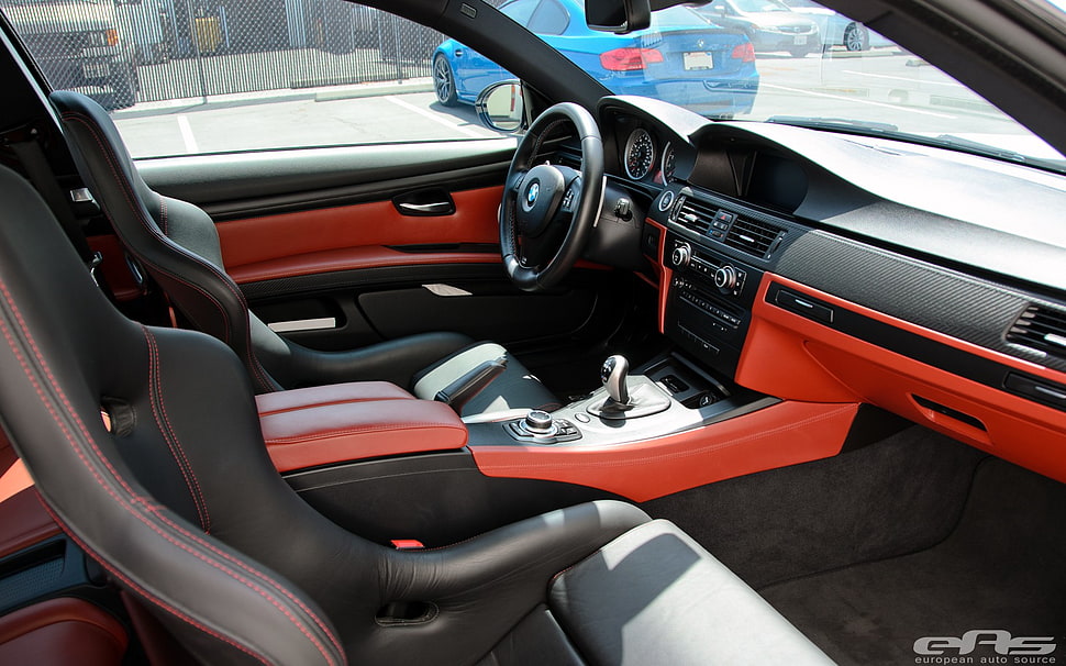 red and black car interior, car, car interior, vehicle HD wallpaper