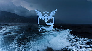 sea wave, Team Mystic, blue, Pokemon Go, waves HD wallpaper