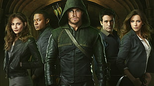 Arrow TV series wallpaper, Arrow, Green Arrow, John Diggle, Thea Queen