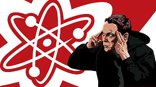 man wearing hoodie graphic wallpaper, Sheldon Cooper, The Big Bang Theory, Vexel HD wallpaper