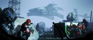 game illustration, Mass Effect, Mass Effect 2, Mass Effect 3, Cerberus  HD wallpaper