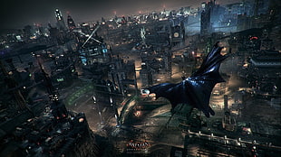 Batman flying on air wallpaper HD wallpaper