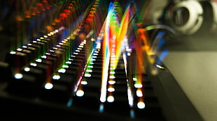 keyboards, lights, macro, blurred HD wallpaper