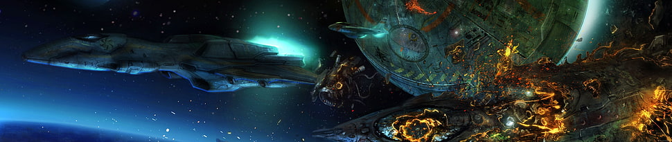 space ship wallpaper, fantasy art HD wallpaper