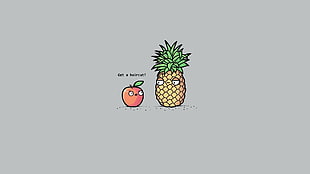 apple and pineapple clip art