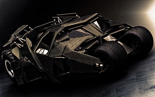 black Batman batmobile, car, vehicle, Batman, Batmobile