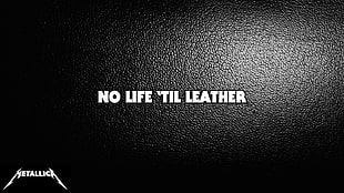 No Life til leather text with leather background HD wallpaper