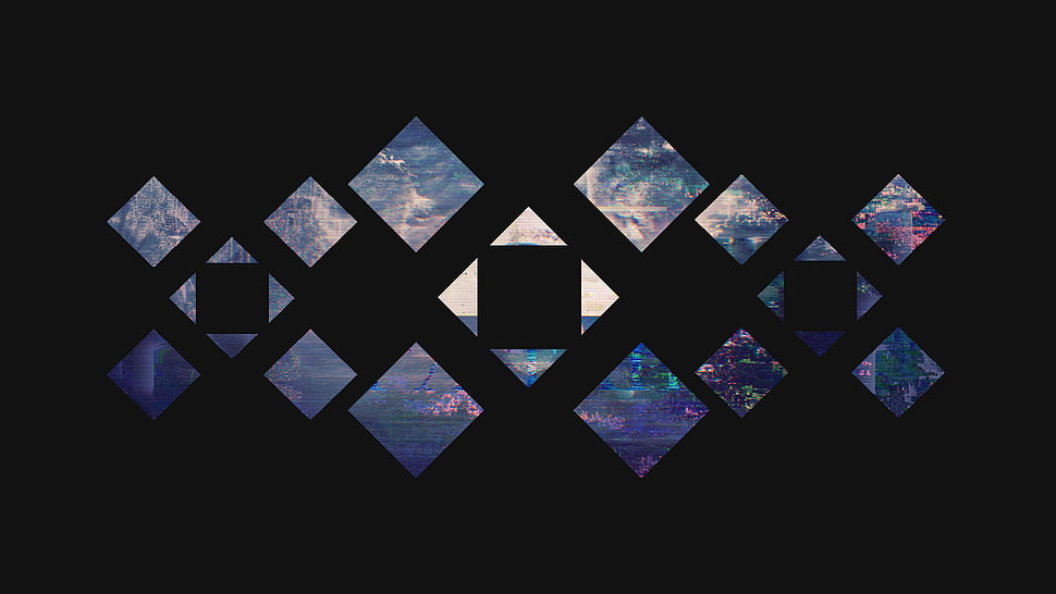square, pattern, digital art, glitch art HD wallpaper