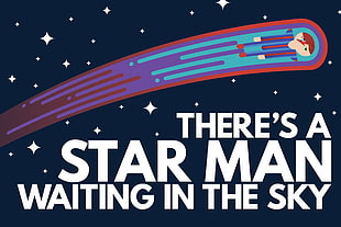 There's A Star Man waiting in the sky wallpaper, David Bowie, Ziggy Stardust, space, stars