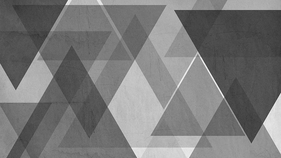 white and gray area rug, digital art, triangle HD wallpaper
