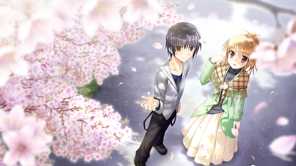 Boy and girl anime characters HD wallpaper | Wallpaper Flare