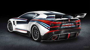 white and black coupe, Italdesign Brivido Martini Racing, supercars, car