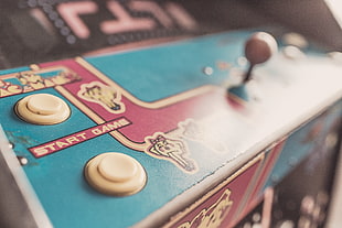 teal and red arcade gaming machine, arcade , video games HD wallpaper