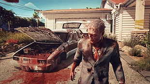 gray vehicle, Dead Island 2, computer game, video games, zombies HD wallpaper