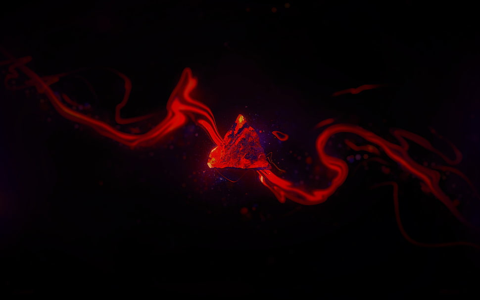 blood digital wallpaper, abstract, 3D, dark, triangle HD wallpaper