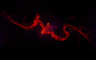 blood digital wallpaper, abstract, 3D, dark, triangle