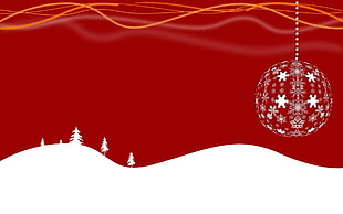 snow flakes illustration, Christmas HD wallpaper