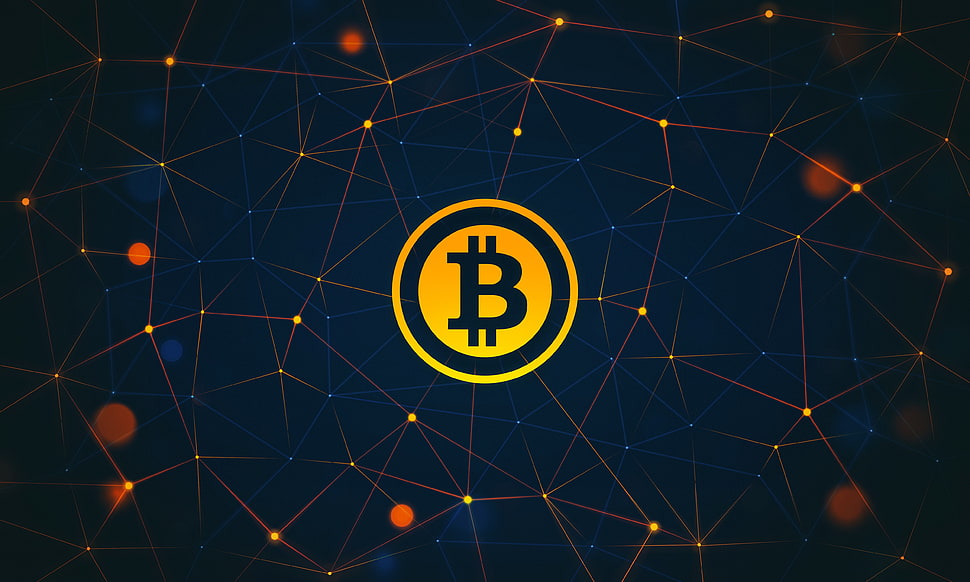 photo of Bitcoin logo HD wallpaper