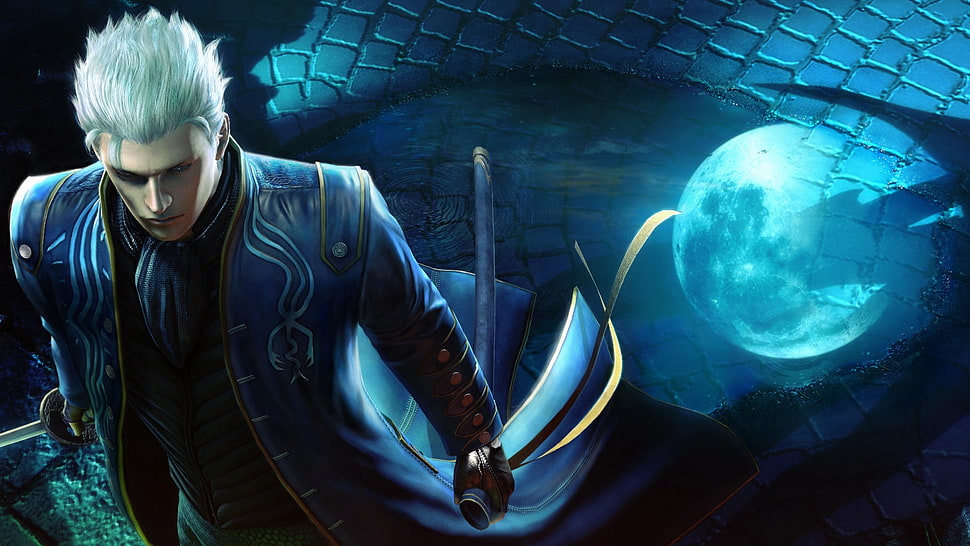 anime character holding two swords digital wallpaper HD wallpaper
