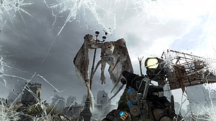 monster illustration, Metro: Last Light, Metro: Last Light Redux, weapon, apocalyptic HD wallpaper