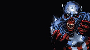 Marvel Zombie Captain America painting